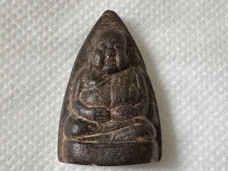 Wealth amulet B.E.2490 Phra Sangkhajai holy powder amulet with holy Yant by LP Poon (MON1118)