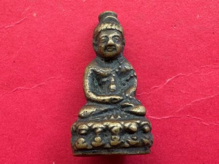 Rare amulet B.E.2502 Phra Kring Junthariwong brass amulet by LP Rim (PKR201)