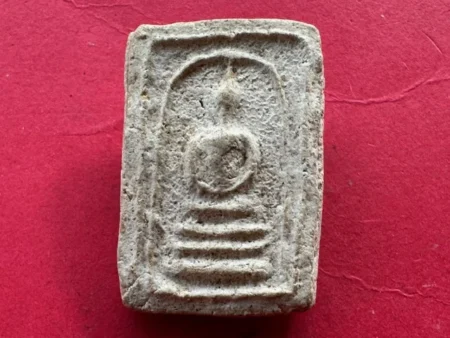 Rare Thai amulet B.E.2520 Phra Somdej holy powder amulet in small imprint by LP Jun (SOM696)